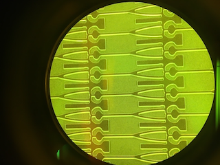 Microscope-inspection on pattern-definition of micro-connectors
